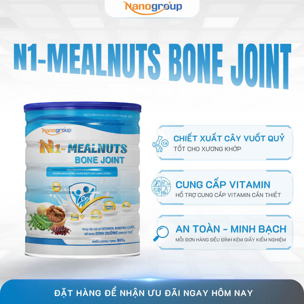 Sữa hạt N1-Mealnuts Bone Joint – Giải pháp dinh dưỡng vàng cho xương khớp khỏe mạnh