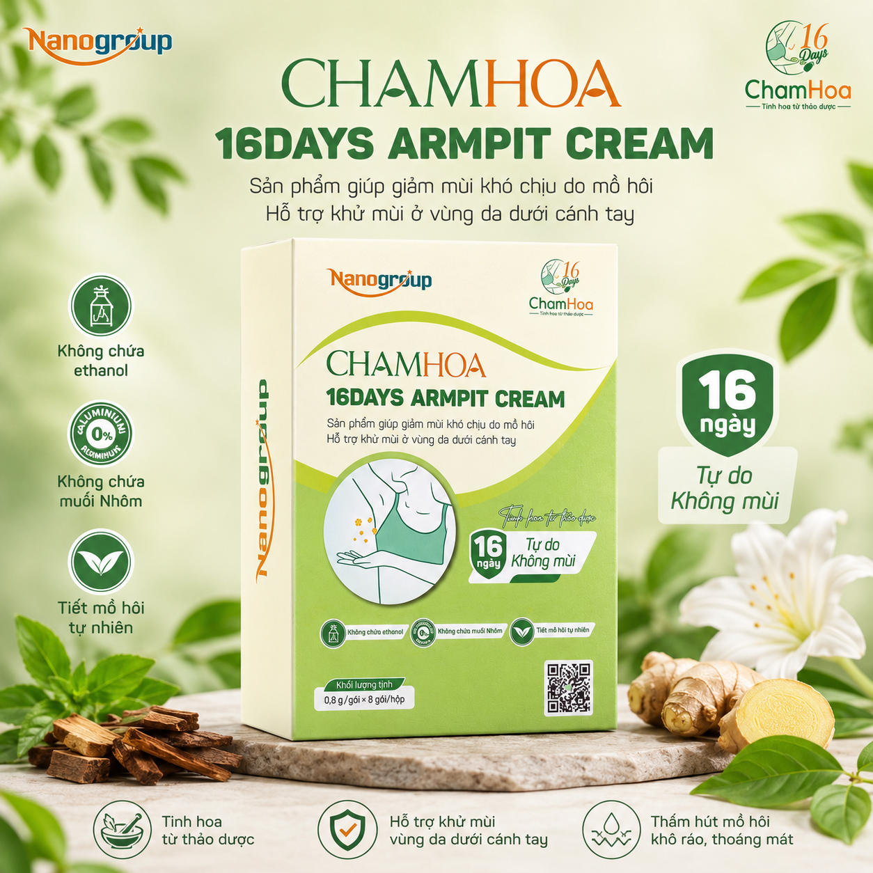 Dùng Kem Chăm Sóc Vùng Da Dưới Cánh Tay - ChamHoa 16 Days có bị kích ứng không?