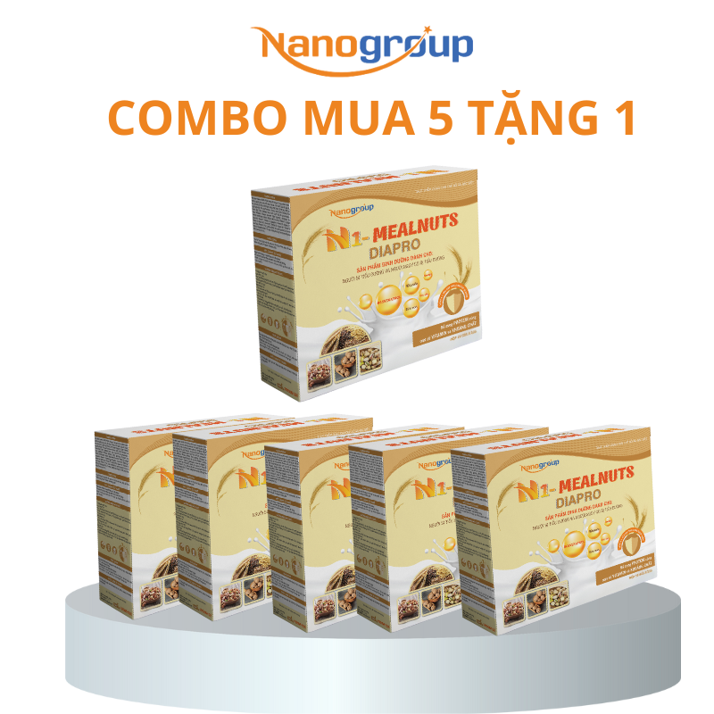 COMBO Sữa Hạt N1-MEALNUTS DIAPRO (Tiểu đường) Hộp Giấy 16gói x 25gr 