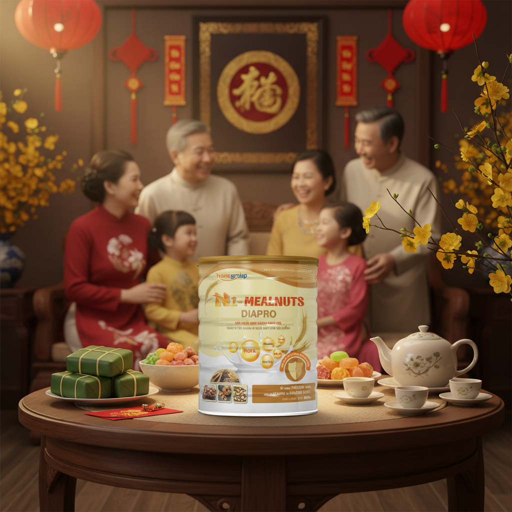 SỮA HẠT CAO CẤP N1-MEALNUTS DIAPRO LON 800G